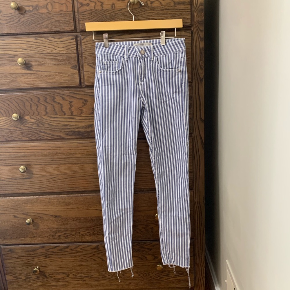 Zara pinstripe skinny jeans